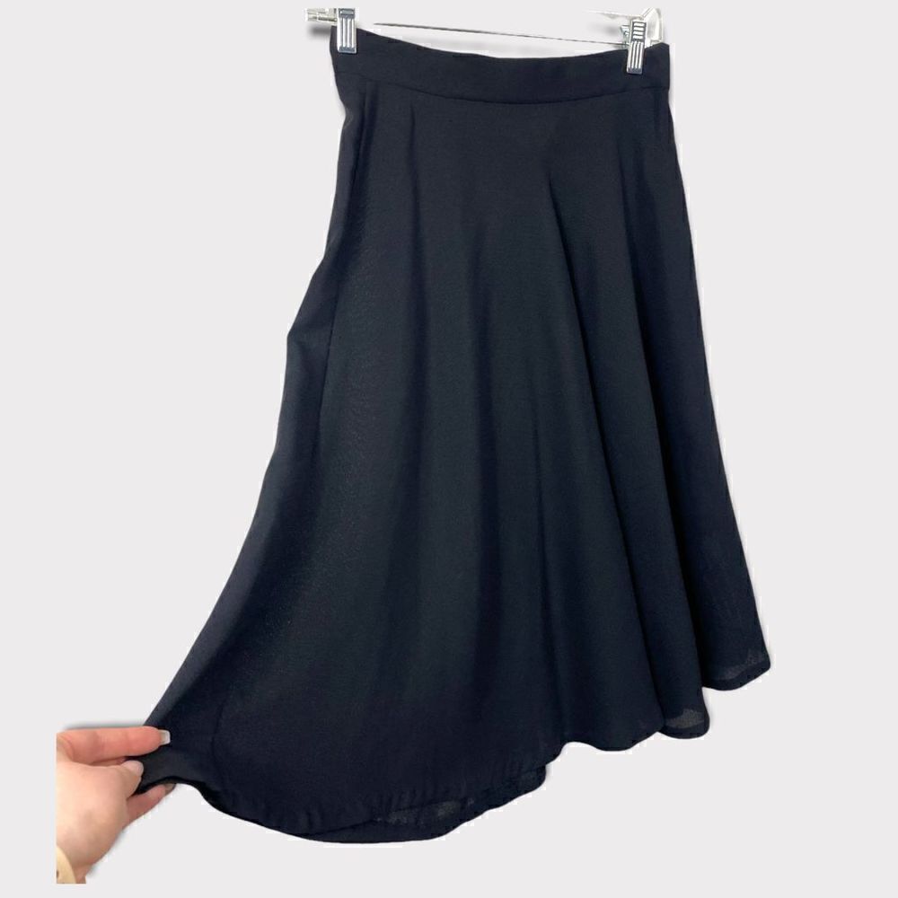 Vintage Young Edwardian Black Flare Skirt